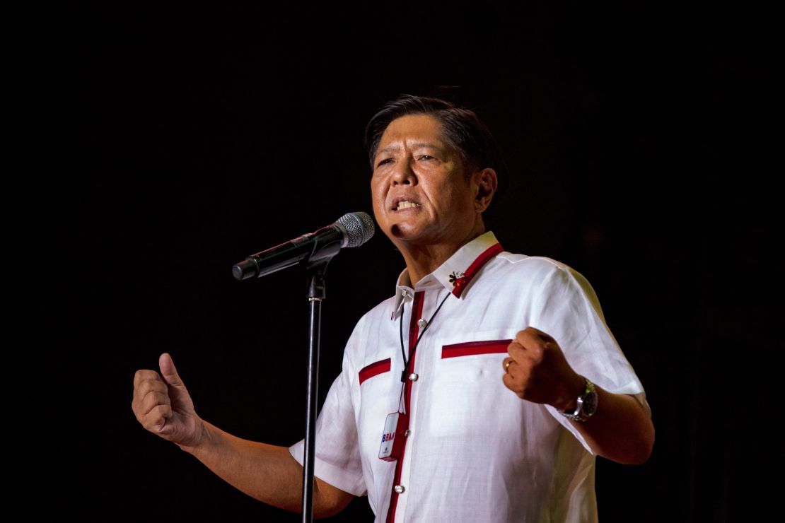 Marcos Jr., pictured on May 7
