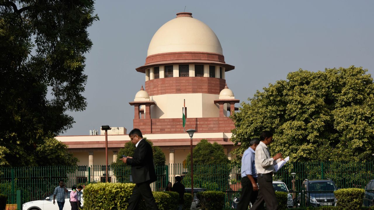  A view of the Supreme Court building, on November 6, 2019 in New Delhi, India.