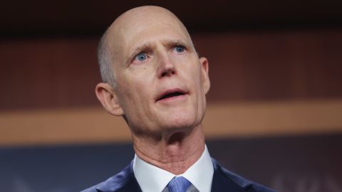 U.S. Sen. Rick Scott (R-FL) speaks on the economy during a news conference at the U.S. Capitol on May 04, 2022 in Washington, DC.