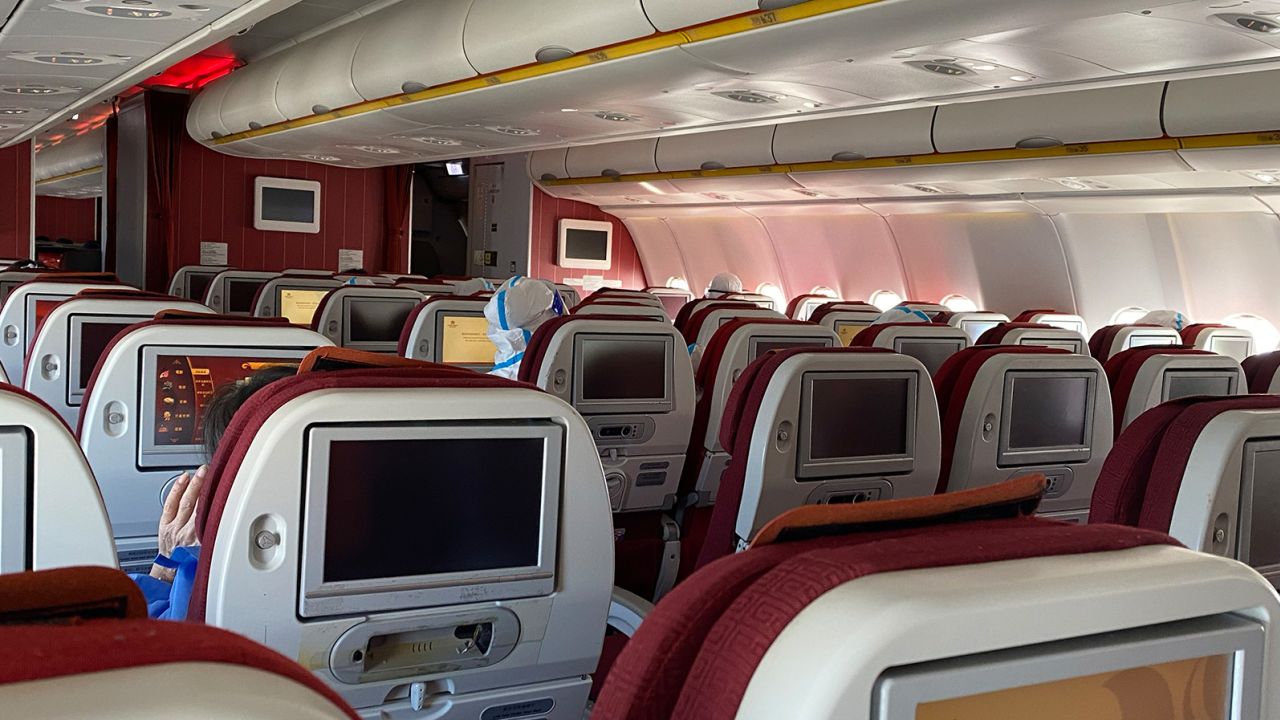 The author's view from on board a plane from Hong Kong to Shanghai