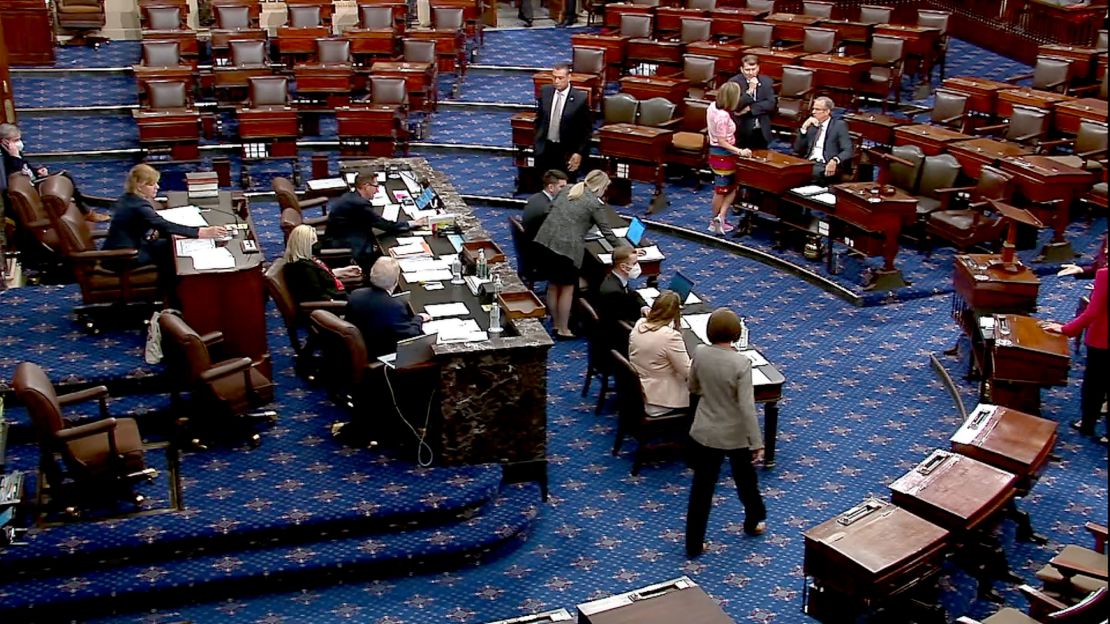Member's of the US Senate vote on the Women's Health Protection Act on May 11.