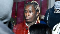 WEST HOLLYWOOD, CALIFORNIA - OCTOBER 12: Hip-hop artist Young Thug attends a release party for his new album "PUNK" at Delilah on October 12, 2021 in West Hollywood, California.