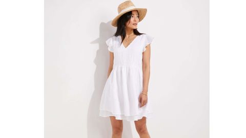 Vineyard Vines Linen Pintuck Dress