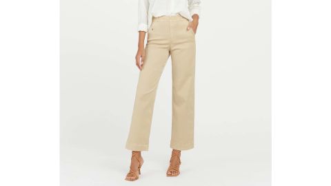Spanx Stretch Twill Cropped Wide-Leg Pant
