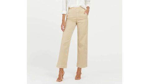 Spanx Stretch Twill Cropped Wide Leg Pant