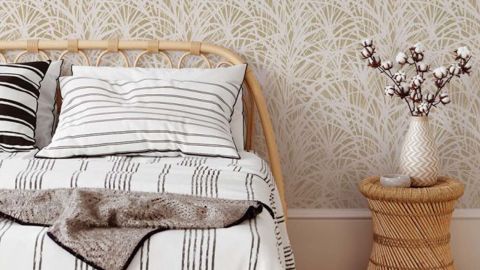 Tempaper Beige Grassroots Removable Peel-and-Stick Wallpaper