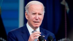 President Joe Biden responds to questions from the media in the South Court Auditorium on the White House complex in Washington,Tuesday, May 10, 2022. (AP Photo/Manuel Balce Ceneta)