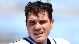 JACKSONVILLE, FLORIDA - SEPTEMBER 26: Josh Lambo #4 of the Jacksonville Jaguars warms up prior to the game against the Arizona Cardinals at TIAA Bank Field on September 26, 2021 in Jacksonville, Florida. (Photo by Sam Greenwood/Getty Images)