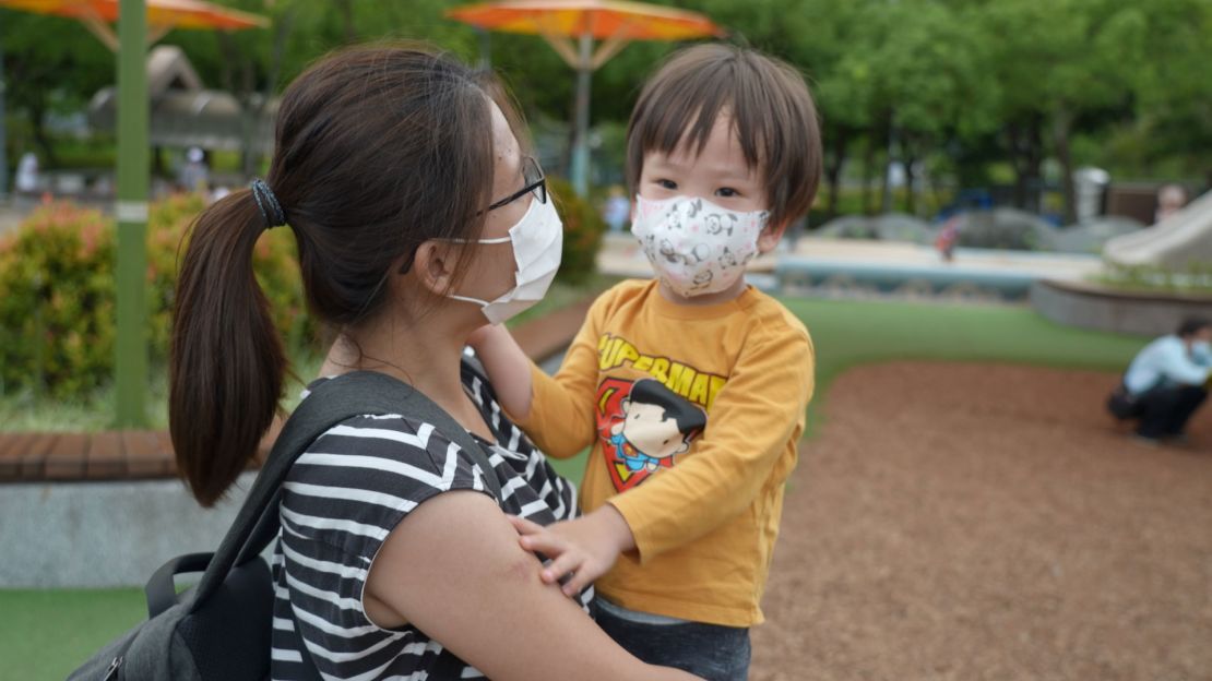 Taiwanese mother Hsueh, who has a 3-year-old boy, thinks the government should make rules about school suspension clearer before leaving zero-Covid behind.