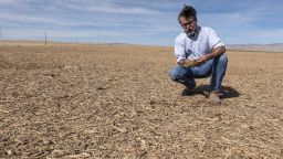 A farmer on his property in Huron, California, U.S., on Wednesday, Sept. 29, 2021. Record heat and drought is forcing food producers to adopt new business models to survive changing weather patterns. Photographer: David Paul Morris/Bloomberg via Getty Images