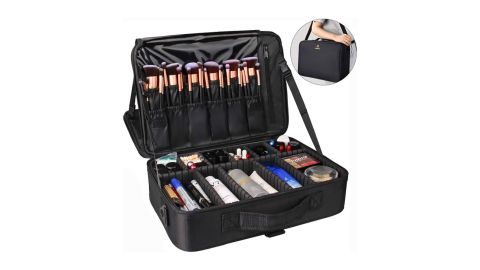 Relavel Travel Makeup Train Case Makeup Cosmetic Case 