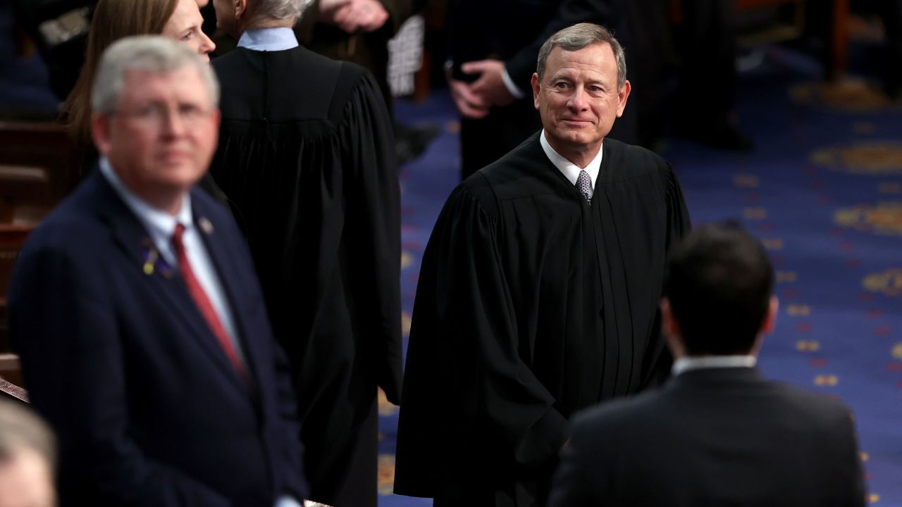 WASHINGTON, DC - MARCH 01: Supreme Court Chief Justice John Roberts is seen prior to President Biden giving his State of the Union address during a joint session of Congress at the U.S. Capitol on March 01, 2022 in Washington, DC. During his first State of the Union address, Biden spoke on his administration's efforts to lead a global response to the Russian invasion of Ukraine, work to curb inflation, and bring the country out of the COVID-19 pandemic.