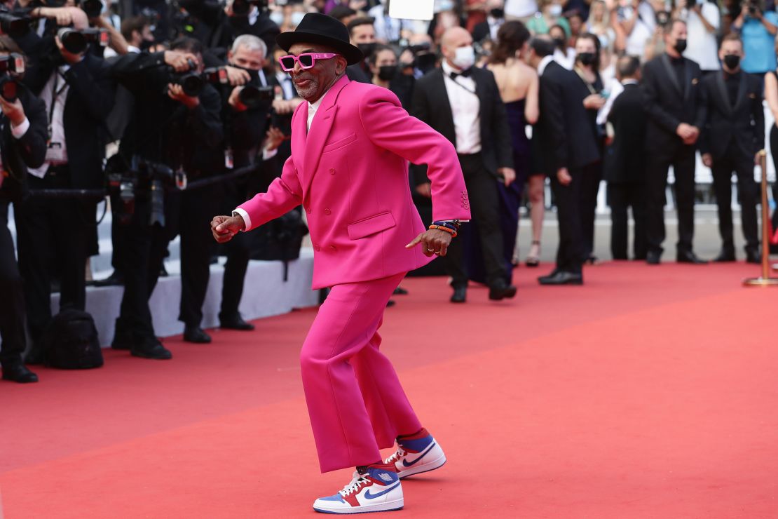 Also in 2021, director Spike Lee was unmissable in an entirely hot pink Louis Vuitton suit.