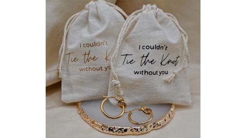 Essenza Jewelry Tie The Knot Hoop Earrings