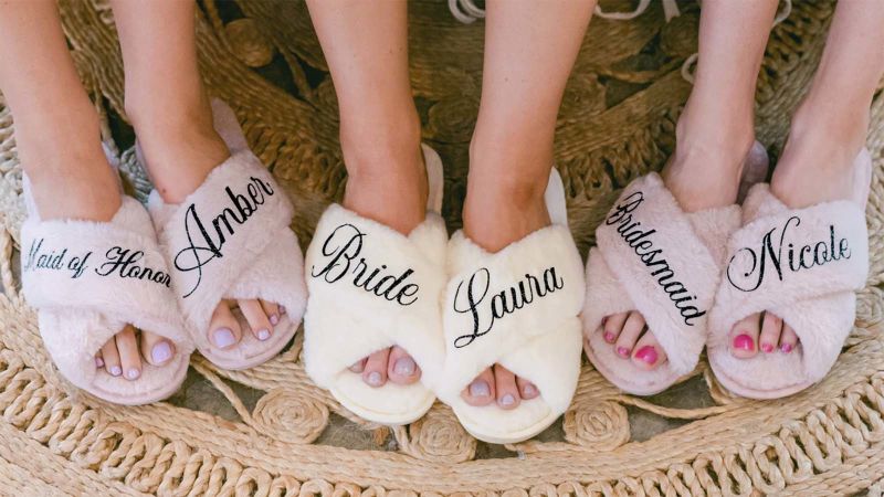 Etsy hot sale bridesmaid slippers