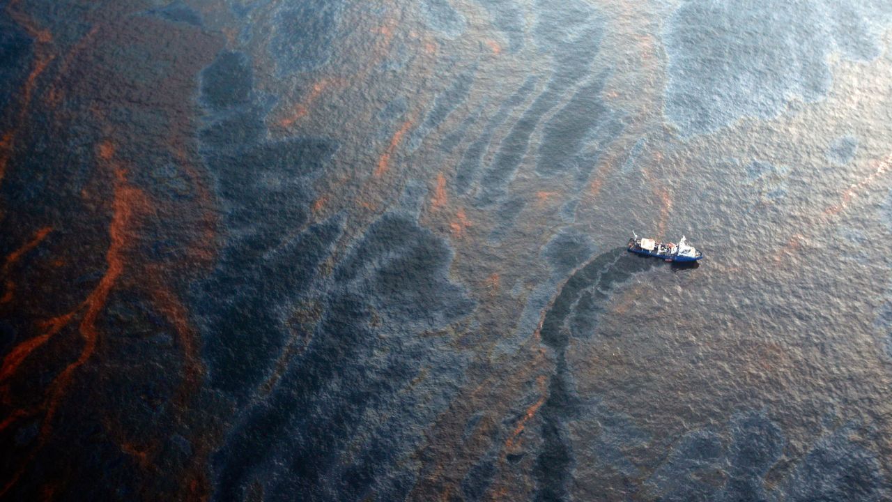 In April 2010, an explosion on the Deepwater Horizon oil rig released more than 160 million gallons of oil into the Gulf of Mexico.