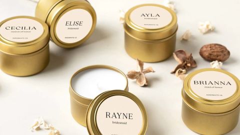 Paperwhite Candles Bridesmaid Candle