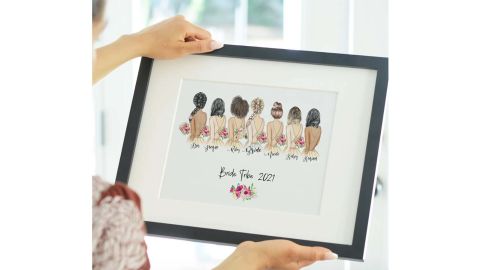 Glacelis Gifts Personalized Team Bride Wall Art