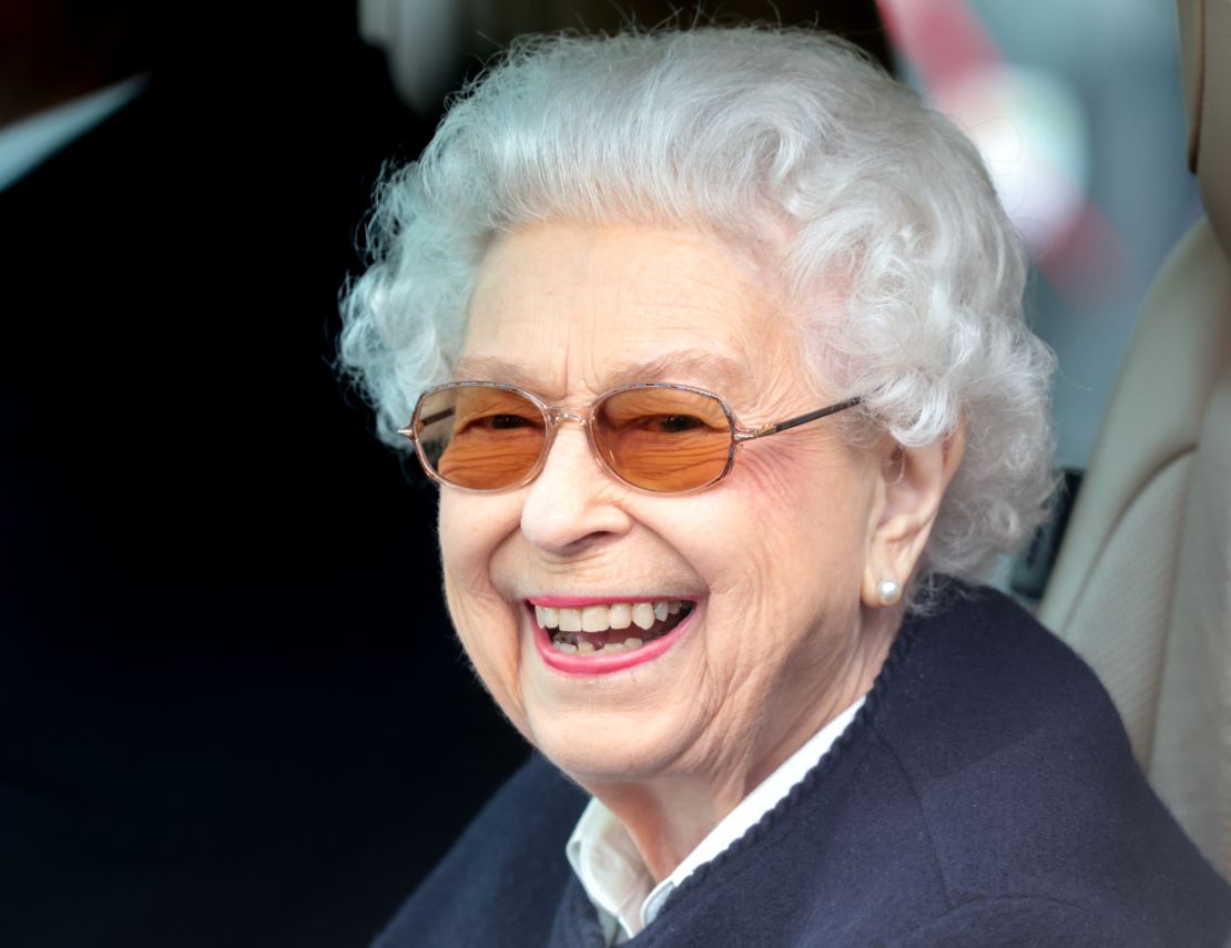 The Queen arrives at the Royal Windsor Horse Show on Friday.
