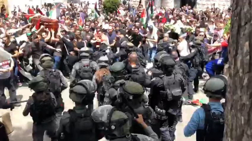 video thumbnail israeli police shireen abu akleh funeral