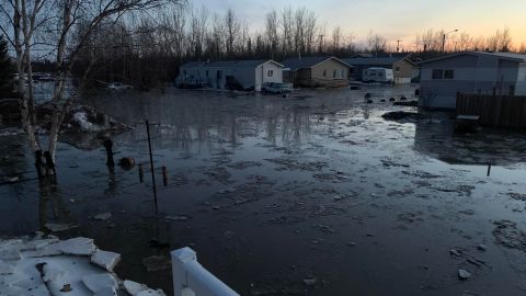 Photos shot by Tyler Martel in Hay River show damage from flooding in the area.