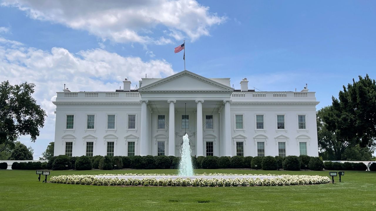 The north lawn of the White House is seen in Washington, DC on July 9, 2021.