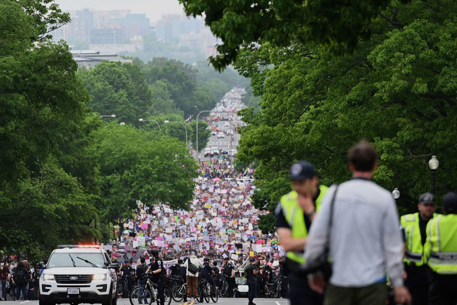 Activists take part in the Bans Off Our Bodies march for abortion access in Washington, DC.