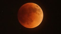 The Super Flower Blood Moon lunar eclipse occurs over Columbus, Ohio on May 15, 2022. May's full moon is known as the flower moon, and it temporarily turned red while it was in the earth's shadow.Super Flower Blood Moon Lunar Eclipse
