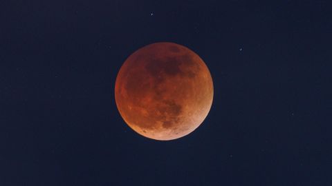 The lunar eclipse shown in San Diego, California.