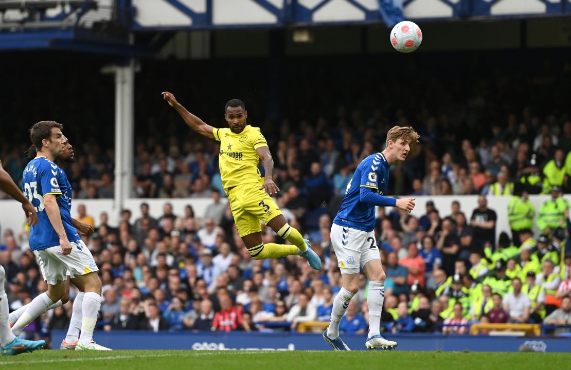 Rico Henry scored Brentford's winning goal against Everton.