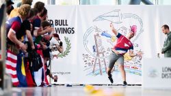 Red Bull Paper Wings is the official paper plane world championship and the 2022 edition saw a record number of pilots competing in the categories of Distance, Airtime and Aerobatics. The national finalists participating at the sixth-ever World Final at Hangar-7 in Salzburg were the elite of more than 61,000 hopefuls from over 60 countries who'd taken part in more than 500 Qualiflyer events and, in the case of Aerobatics, submitted videos online. // Lazar Krstic of Serbia performs in the Longest Distance discipline during the Red Bull Paper Wings World Finals 2022 in Salzburg, Austria on May 14, 2022. // Philipp Carl Riedl / Red Bull Content Pool via AP Images  // For more content, pictures and videos like this please go to http://www.redbullcontentpool.com