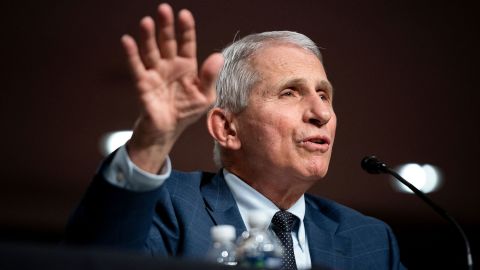 Dr. Anthony Fauci gives an opening statement during a Senate Health, Education, Labor, and Pensions Committee hearing to examine the federal response to Covid-19 and new emerging variants on January 11, 2022, at Capitol Hill in Washington, DC. 