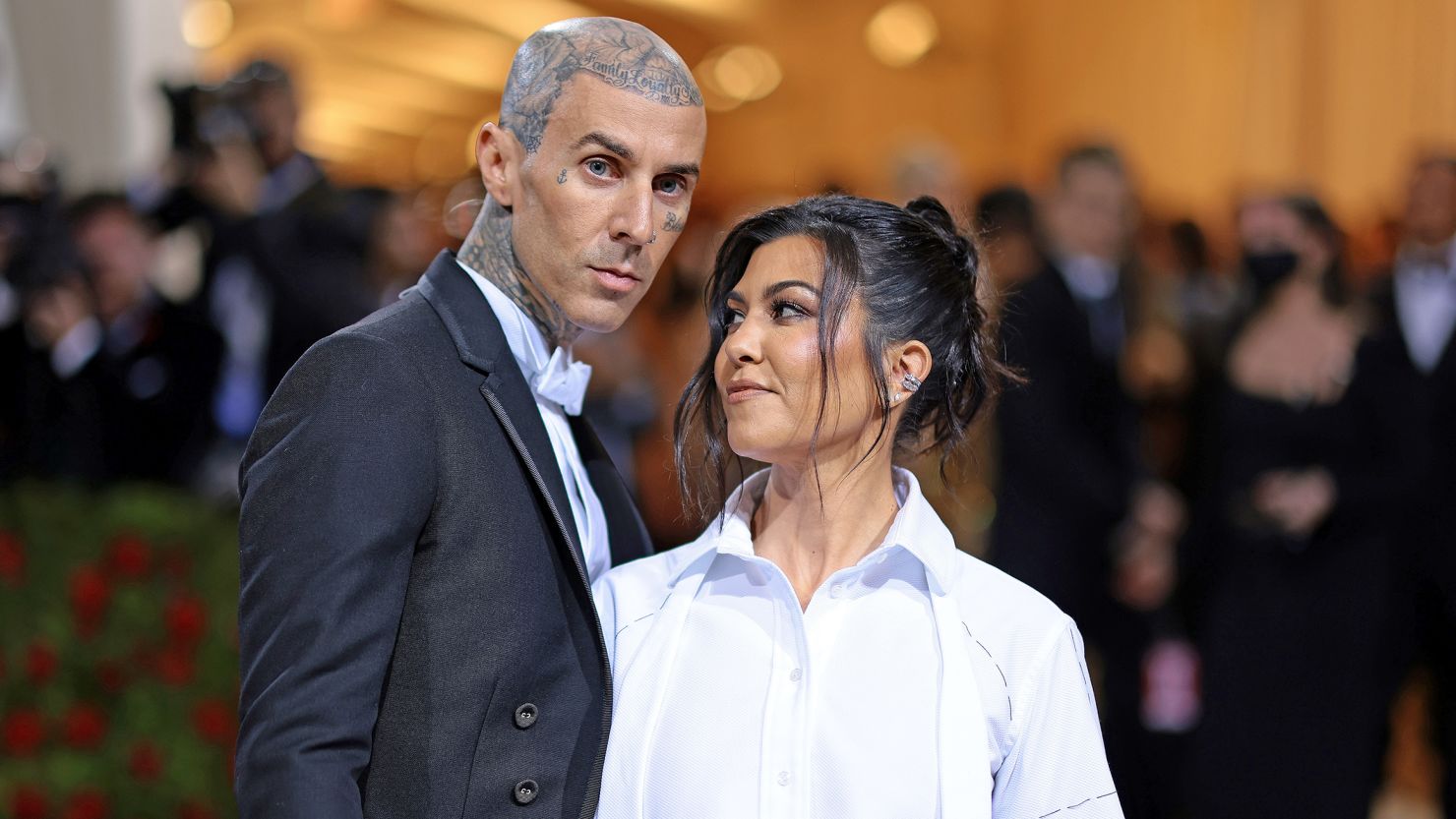 Travis Barker and Kourtney Kardashian, seen here attending The 2022 Met Gala at The Metropolitan Museum of Art on May 02, 2022 in New York City, have announced they are married. 