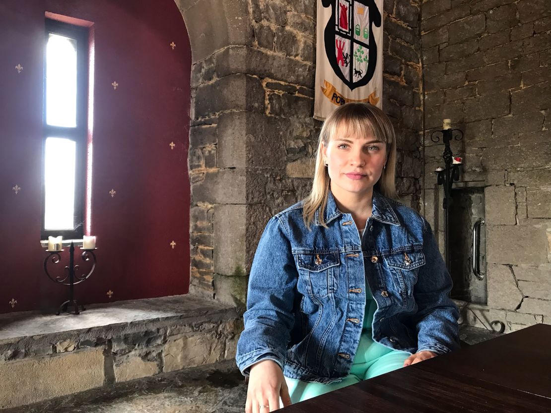 Maria Kozlovskaya, who lives in Ballindooley Castle after fleeing conflict in Ukraine.