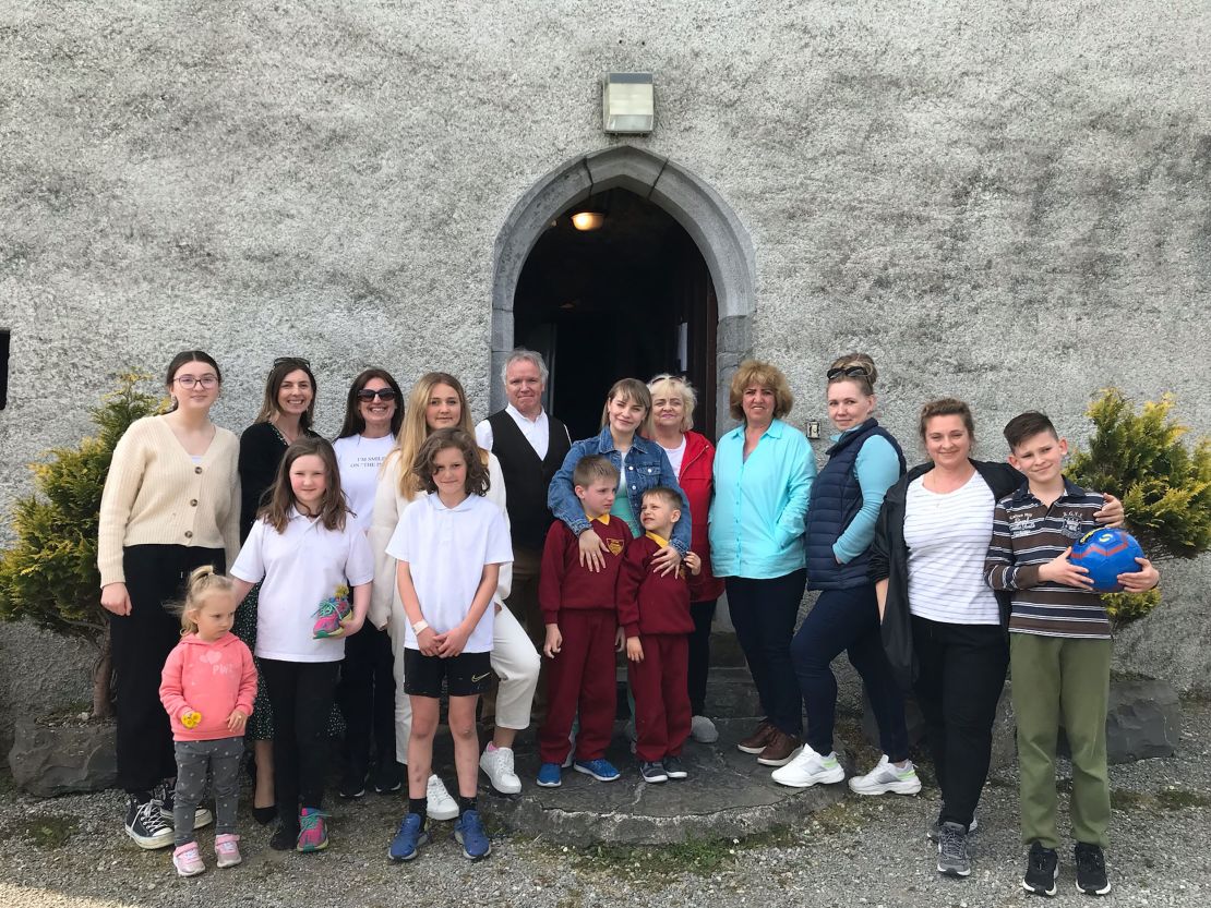Ballindooley Castle residents are pictured with local community members.