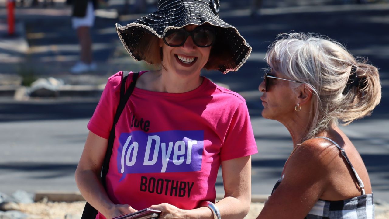 Jo Dyer is vying for the federal seat of Boothby, south of Adelaide, in South Australia.