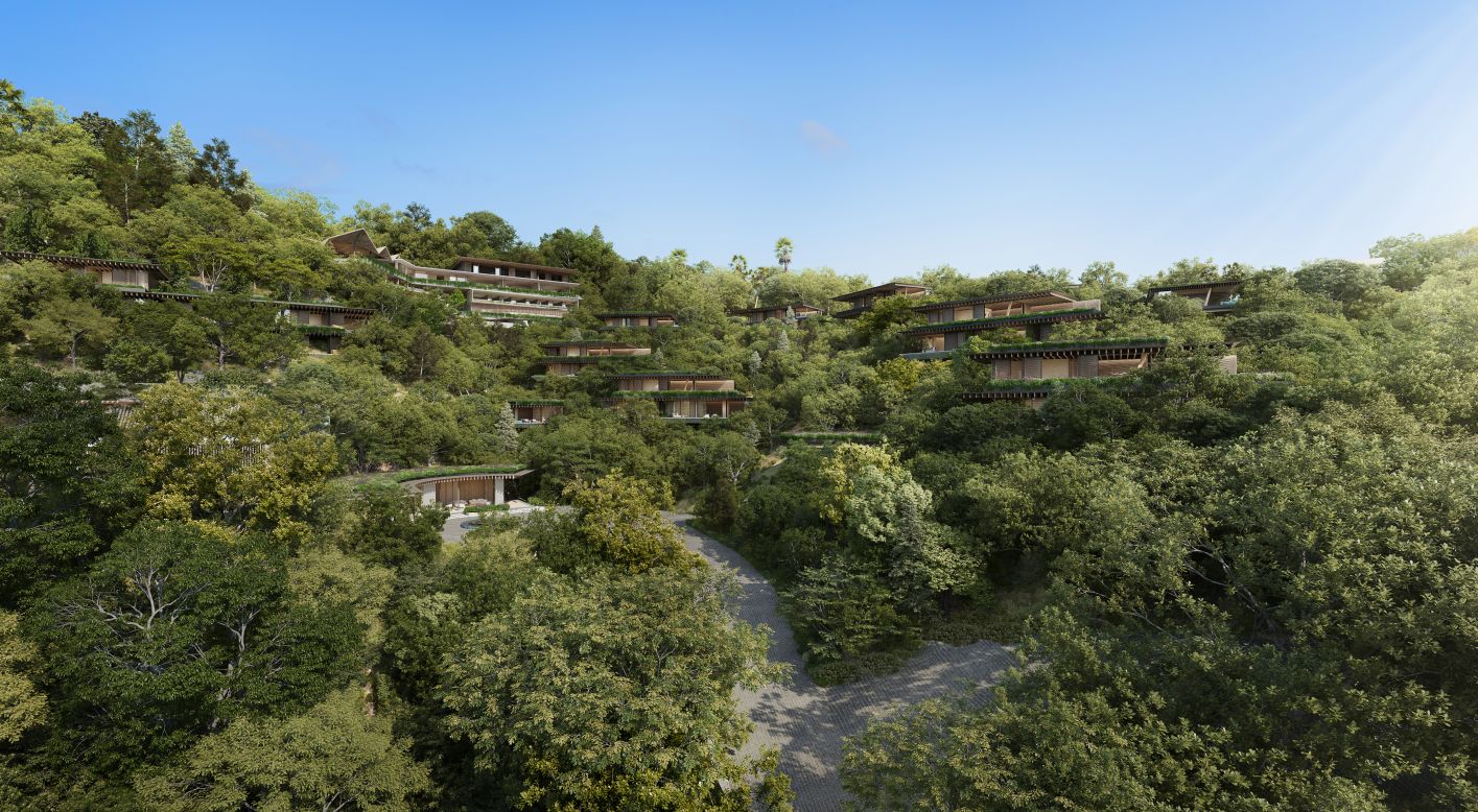 <strong>"Retreat" --</strong> Concept art of another of SAOTA's upcoming projects, the Bulgari Hotel and Resort in Los Angeles. Located in the Santa Monica Mountains, the <a href="https://www.bulgarihotels.com/en_US/los-angeles" target="_blank" target="_blank">58 room and suite complex</a> is designed to nestle into an oak tree-filled canyon like tree houses. 