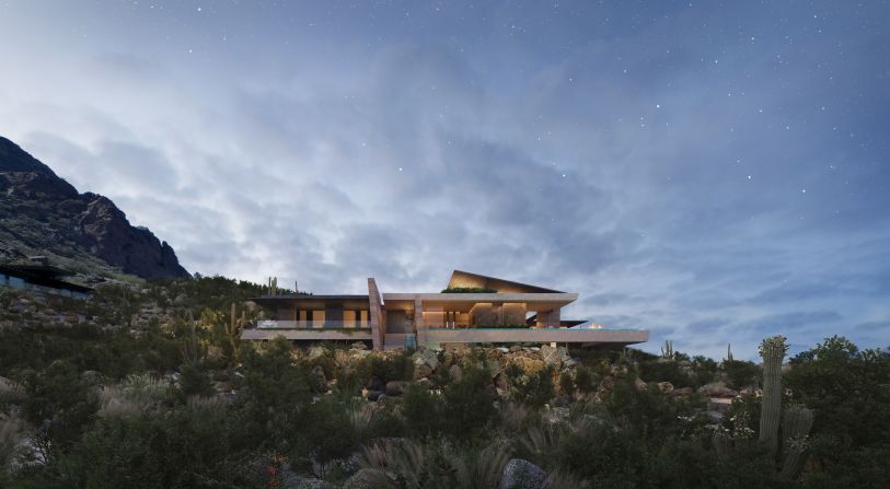 <strong>"Starlight" --</strong> SAOTA's footprint in the US is expanding. This concept art of a project in Phoenix, Arizona, sits on the slopes of Camelback Mountain. Bullivant said the design "incorporates and builds on" the work of US architectural icons like Rick Joy and Wendell Burnette.