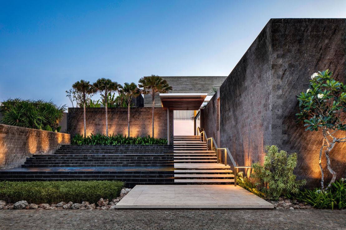 SAOTA used local black andesite stone when building in Indonesia.