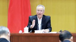 Chinese Vice Premier Liu He, also a member of the Political Bureau of the Communist Party of China Central Committee, speaks at a national video teleconference on May 7, 2022.