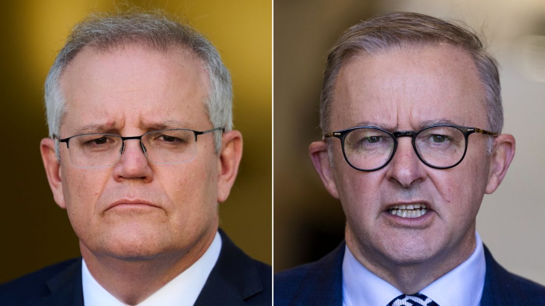 Lead candidates Prime Minister Scott Morrison and Labor leader Anthony Albanese are similiar in age and appearance.