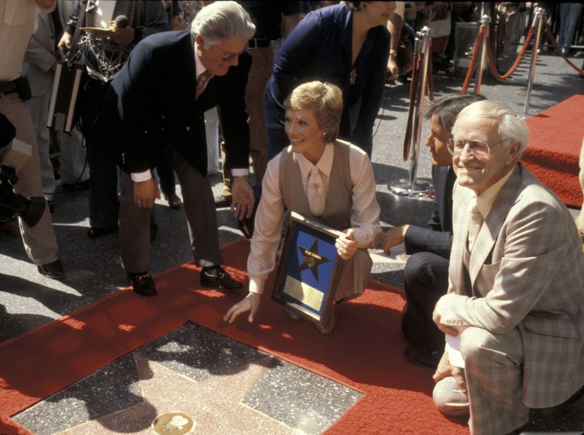 Andrews receives a star on the Hollywood Walk of Fame in 1979.