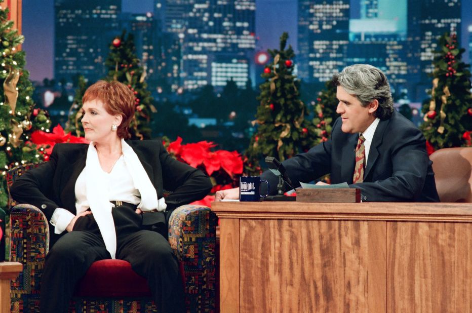 Andrews appears on "The Tonight Show with Jay Leno" in 1994.