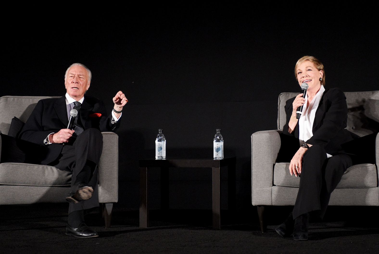 Andrews and her former "Sound of Music" co-star Christopher Plummer speak on stage at the TCM Classic Film Festival in 2015. It was the movie's 50th anniversary.