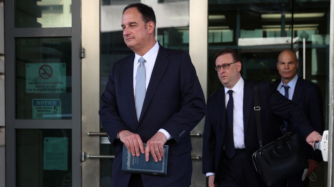 Attorney Michael Sussmann departs the federal courthouse in Washington, May 17, 2022.  