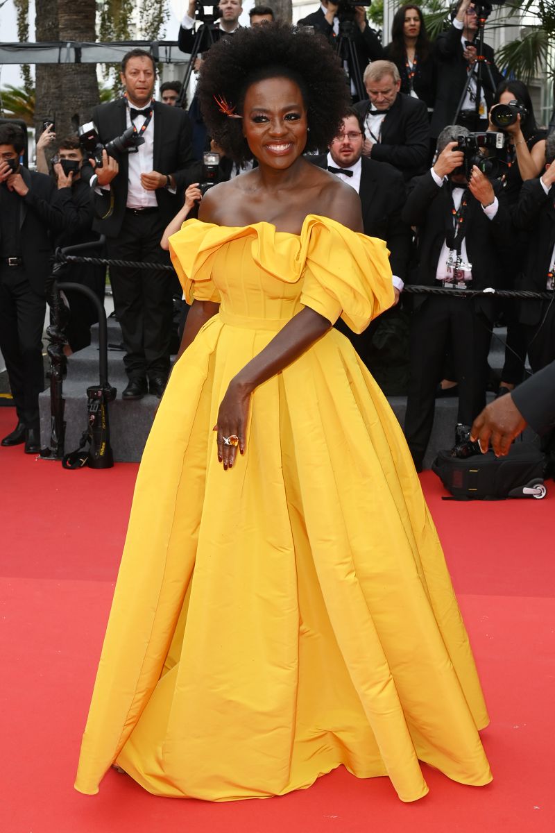 Red carpet yellow store dress