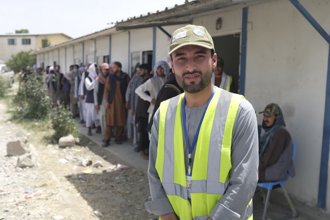 Khalid Ahmadzai, a World Food Programme coordinating partner at the aid distribution site in Kabul, says people are desperate.