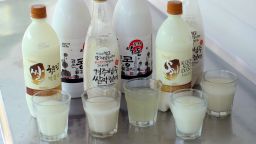 An assortment of makgeolli in Concord, N.H. Koreans have been making the bubbly rice wine for centuries; it started as the alcohol of choice among farmers. But in recent decades it has become more fashionable and moved into the cities. 