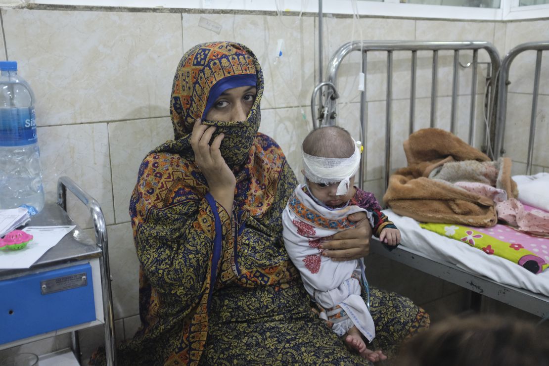 Shazia's seven-month-old baby Angela has severe pneumonia and malnutrition.