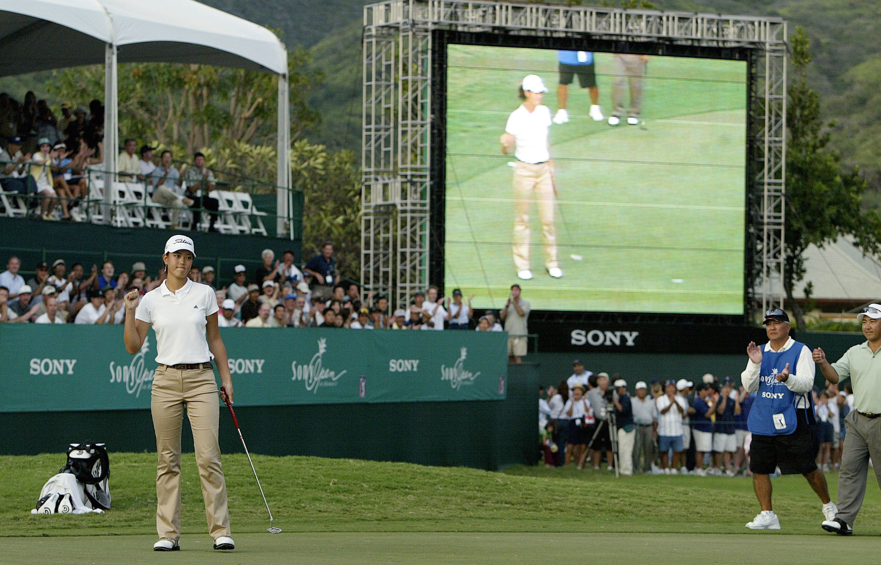 One of the most famed golf prodigies in recent history, a 10-year-old Michelle Wie became the youngest player to qualify for a USGA amateur Championship in 2000. Aged 14 in 2004, she bested many of the world's top men's players' and major winners at the Sony Open (pictured) despite narrowly missing the cut. With a professional career marred by injury, victory at the US Women's Open in 2014 has proven to be the career peak for Wie, who told CNN she had been <a href="index.php?page=&url=https%3A%2F%2Fwww.cnn.com%2F2020%2F12%2F10%2Fgolf%2Fmichelle-wie-west-womens-golf-lgpa-spt-intl%2Findex.html" target="_blank">considering retirement</a> before the birth of her daughter in 2020.